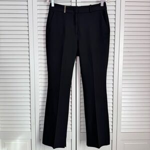 Peserico Cigarette Tailored Straight Leg Black Trouser Pants Size 42 Medium
